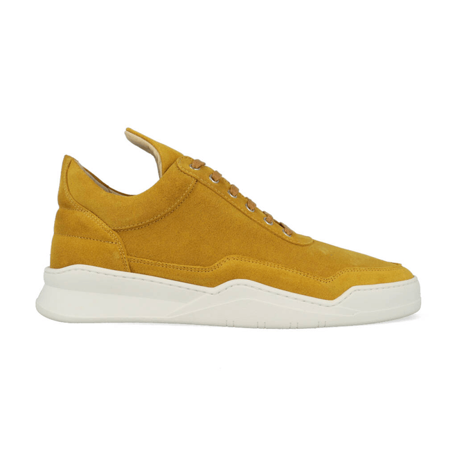 Filling Pieces Low Top Ghost Suede Mustard 317