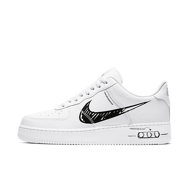 Nike Air Force 1 LV8 Utility Schematic 'White/Black' CW7581-101