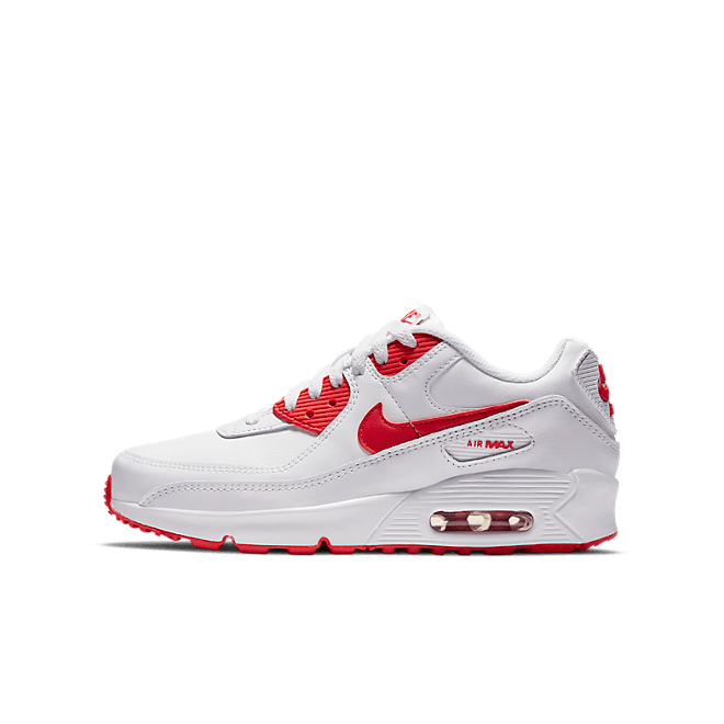 Nike Air Max 90 Recraft White Red (GS) CD6864-106