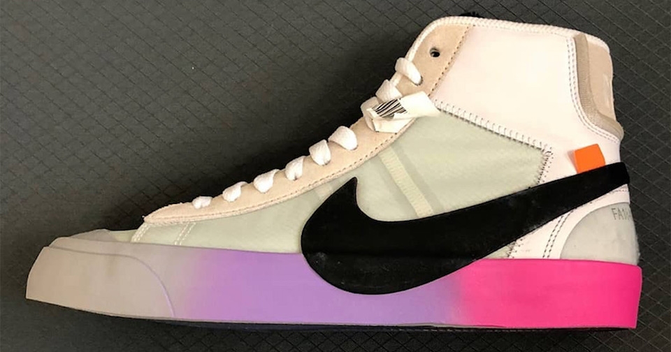 Rumoured: Nike x Off-White Blazer met regenboog zolen