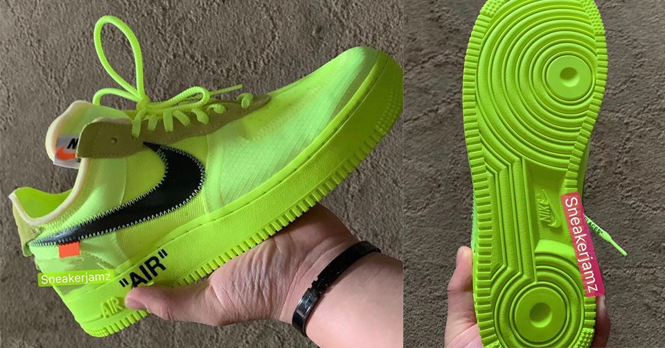 First look; Nike x Off-White Air Force 1 "Volt"