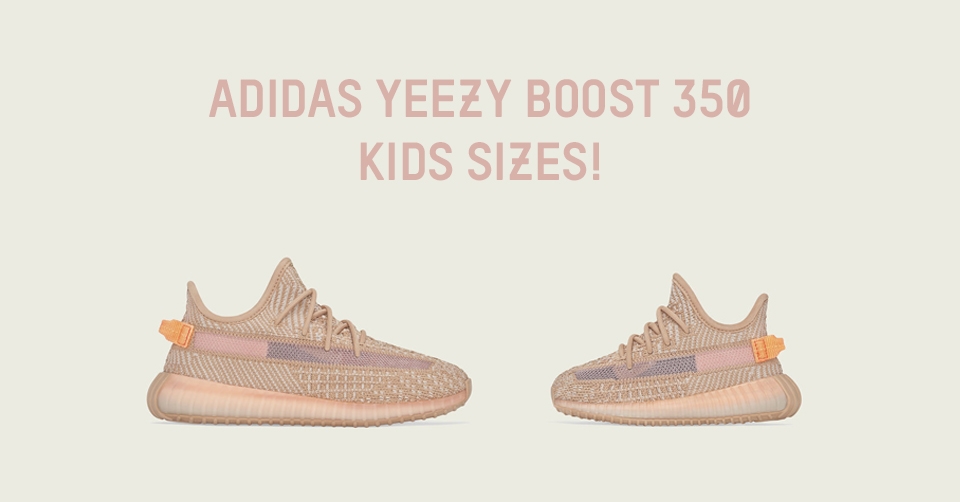 De adidas Yeezy Boost 350 'Clay' kids dropt zaterdag 18 mei