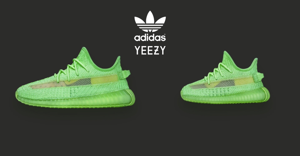adidas Yeezy Boost 350 V2 'Glow in the dark' komt ook voor de kleintjes