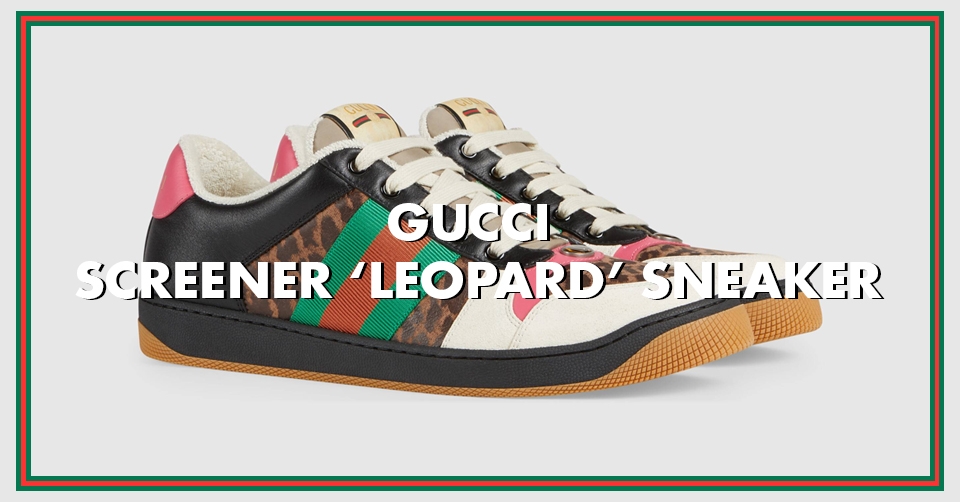 Gucci released 'Leopard' Screener sneaker