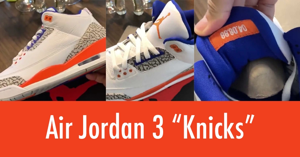 DJ Khaled laat een Air Jordan 3 'Knicks' zien