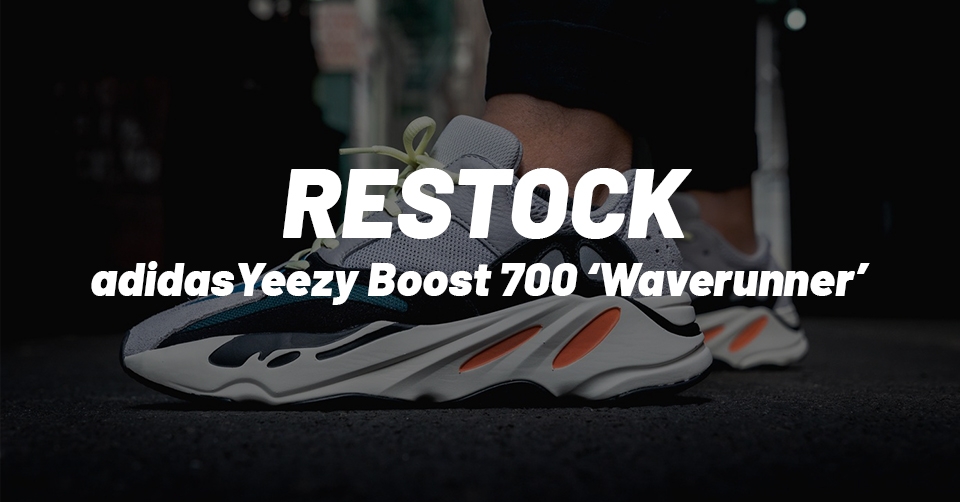 Een restock van de adidas Yeezy Boost 700 'Wave Runner'