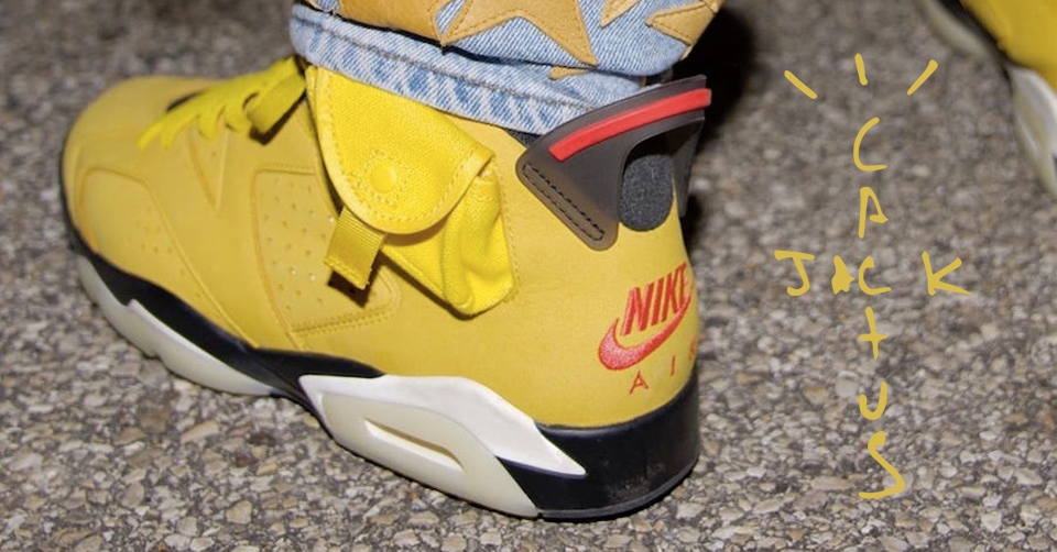 De Travis Scott x Air Jordan 6 'Yellow' komt mogelijkerwijze uit in maart 2020