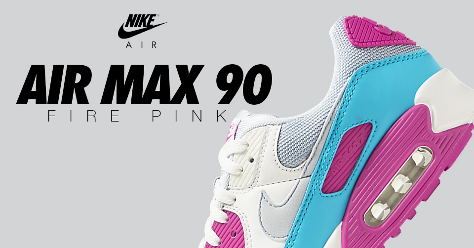 De Nike Air Max 90 'Fire Pink' is nu verkrijgbaar in zomerse kleuren