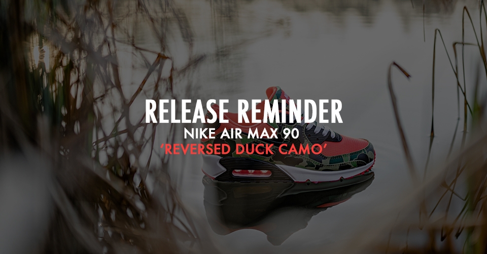 Release Reminder: De Nike Air Max 90 'Reversed Duck Camo'