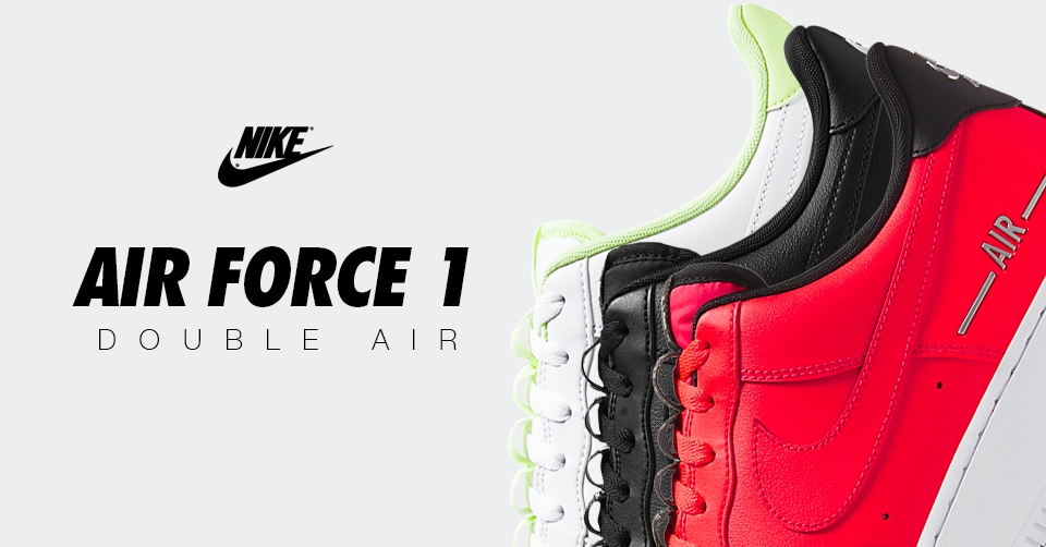 Nike Air Force 1 &#8216;Double Air&#8217; komt in nog 3 verschillende colorways