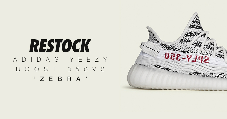 De adidas Yeezy BOOST 350V2 &#8216;Zebra&#8217; re-stocked in juni