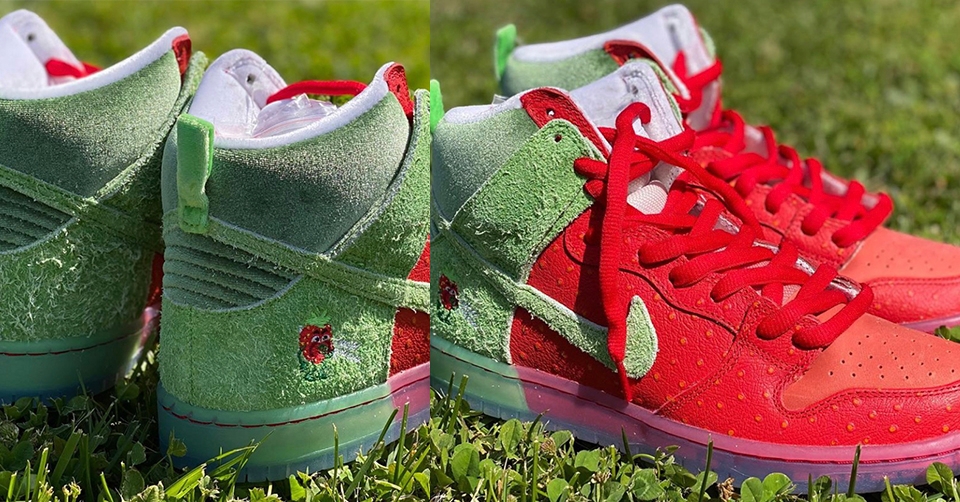 De Nike SB Dunk High &#8216;Strawberry Cough&#8217; komt deze zomer