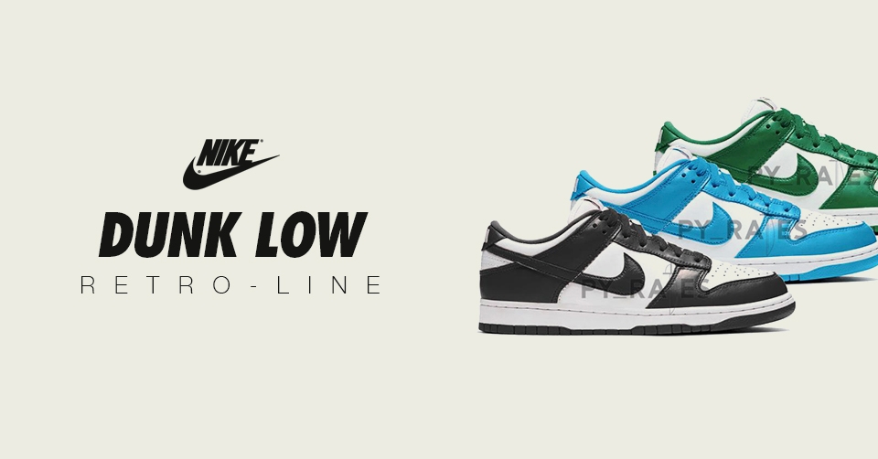Nike dropt drie retro-line Dunk Low colorways in 2021