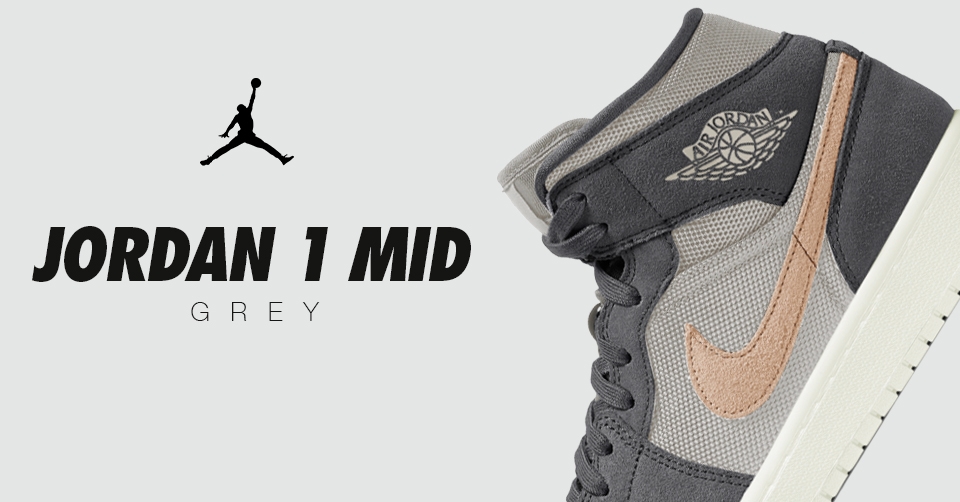 De Air Jordan 1 Mid WMNS 'Grey' komt binnenkort uit