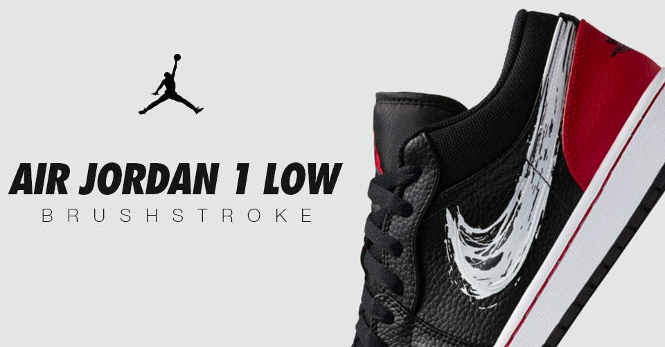 De Air Jordan 1 Low &#8216;Brushstroke Swoosh&#8217; released binnenkort