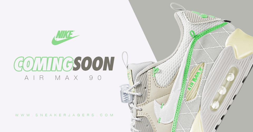 De Nike Air Max 90 Trail 'Light Bone' heeft veel opvallende details