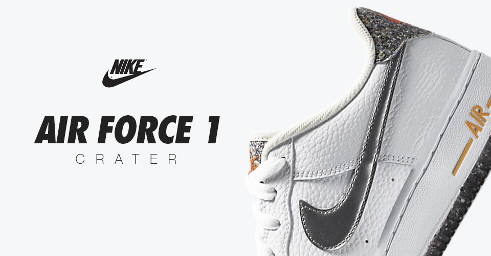 Nike gebruikt gerecycled rubber op de Air Force 1 'Crater'