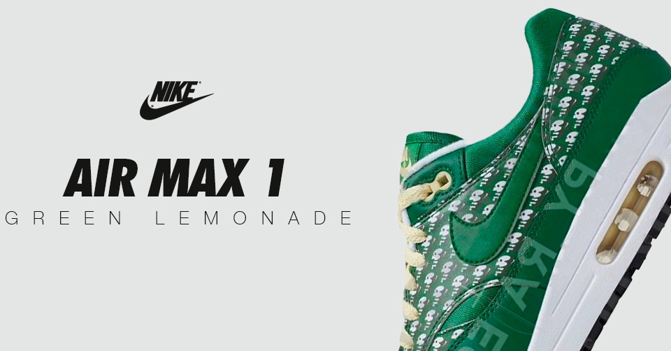 De Nike Air Max 1 Powerwall 'Green Lemonade' komt uit in september