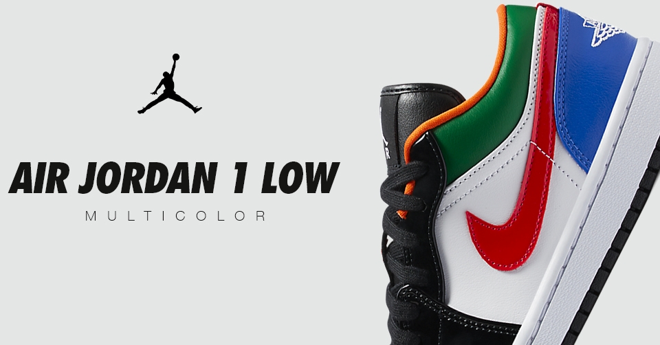 Nu verkrijgbaar: Air Jordan 1 Low &#8216;Multicolor&#8217;