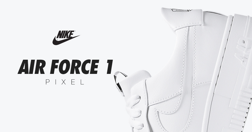De Nike Air Force 1 Low verschijnt in een pixel effect