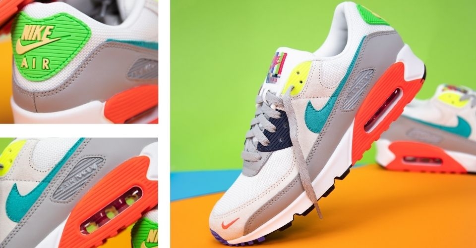 De Nike Air Max 90 Evolution of Icons is een kleurrijke verschijning
