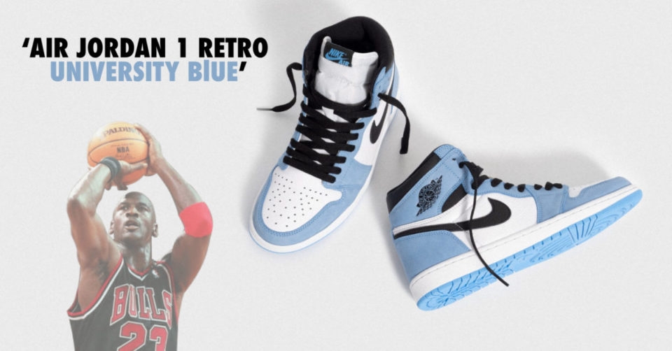 Air Jordan 1 retro high ‘University Blue’; een frisse color blocking
