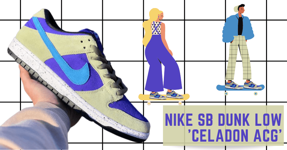 De Nike SB Dunk Low 'Celadon ACG' mixt neutrale en felle kleuren