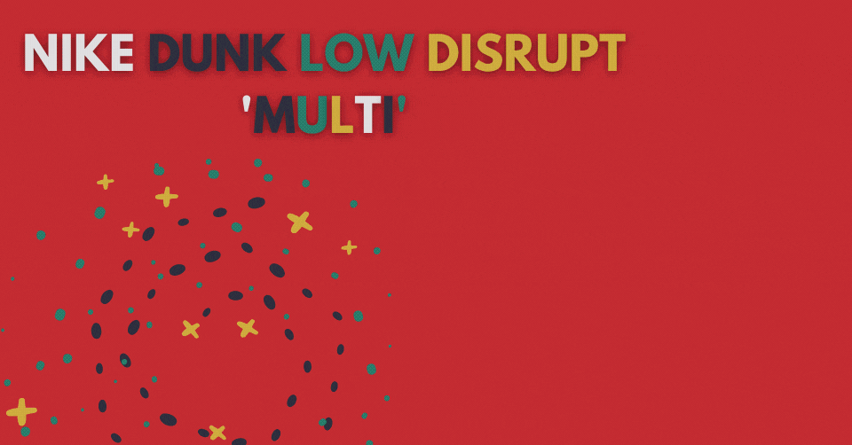 De nieuwe Nike Dunk Low Disrupt 'Multi' is zeker kleurrijk