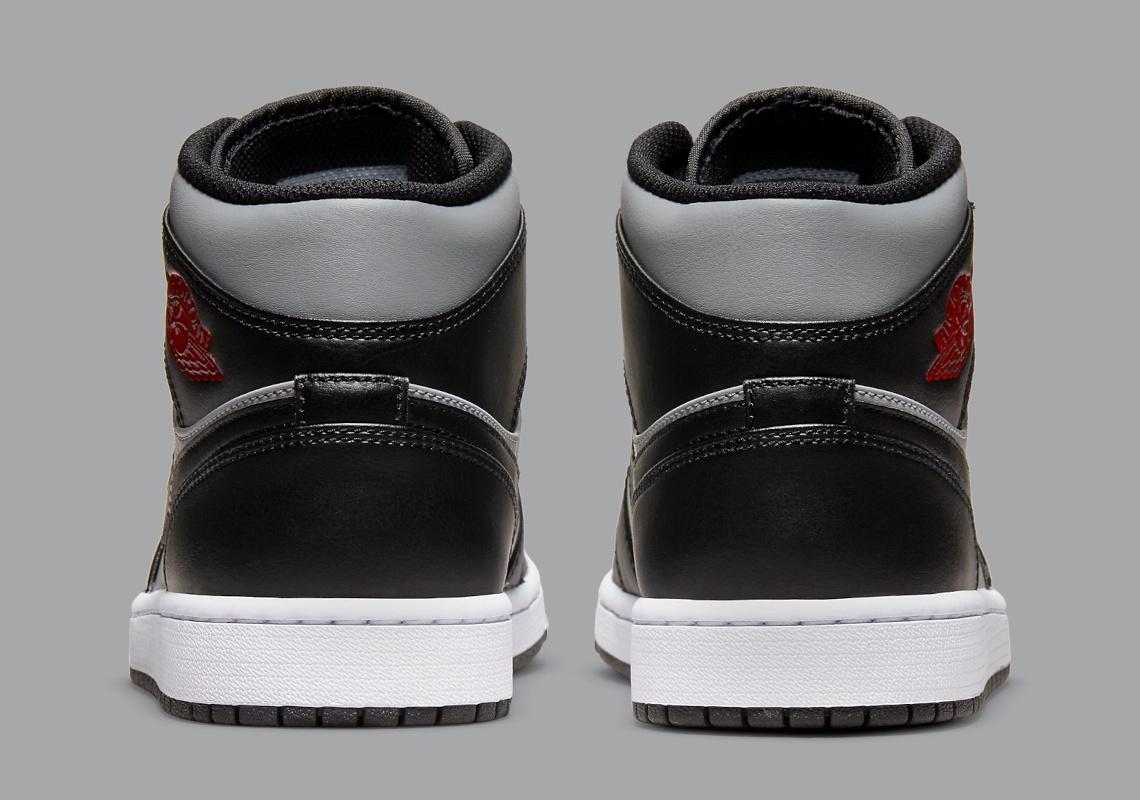 Air Jordan 1 Mid 'Grey/Black/Red'