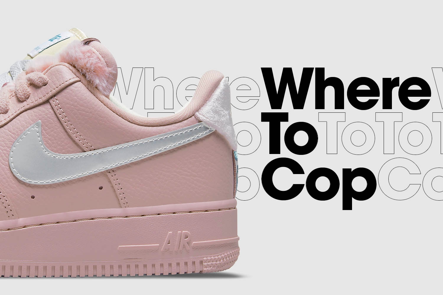 Where to cop: Nike Air Force 1 Low &#8216;Pink Oxford&#8217; &#8211; Sherpa