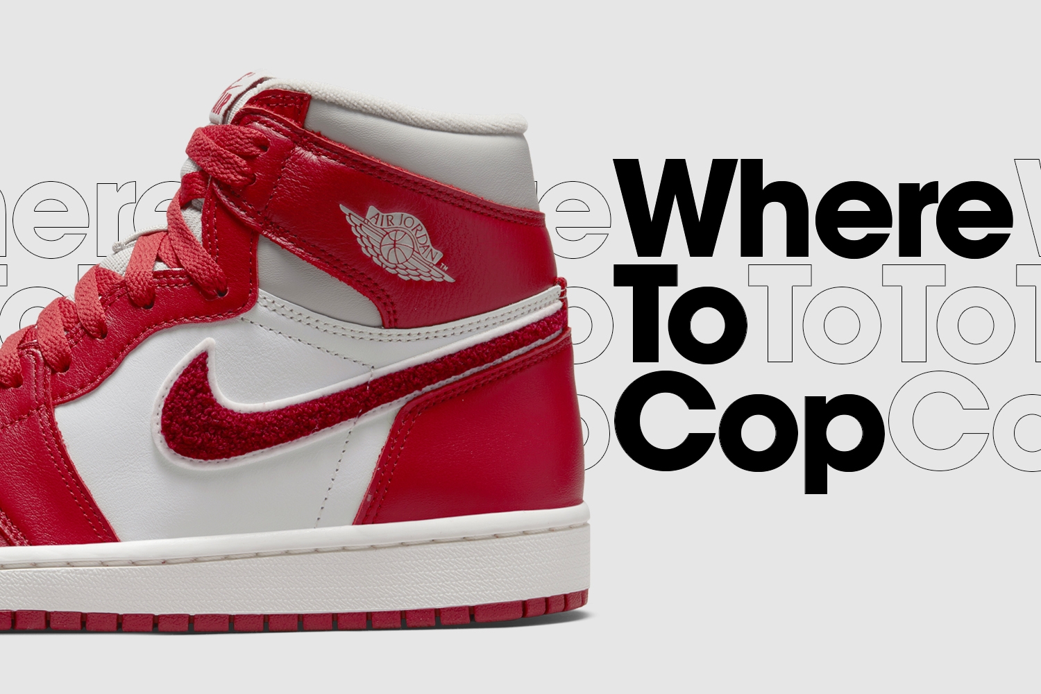 Where to Cop: Air Jordan 1 WMNS &#8216;Varsity Red&#8217; &#8211; Chenille