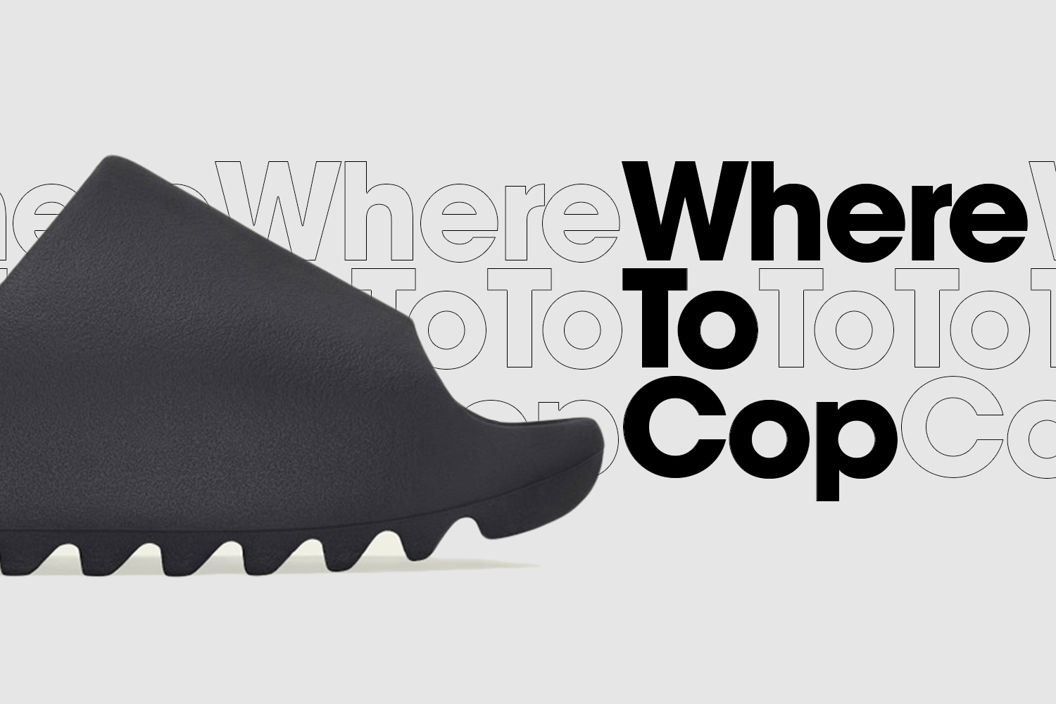 Where to cop: adidas Yeezy Slide 'Onyx'