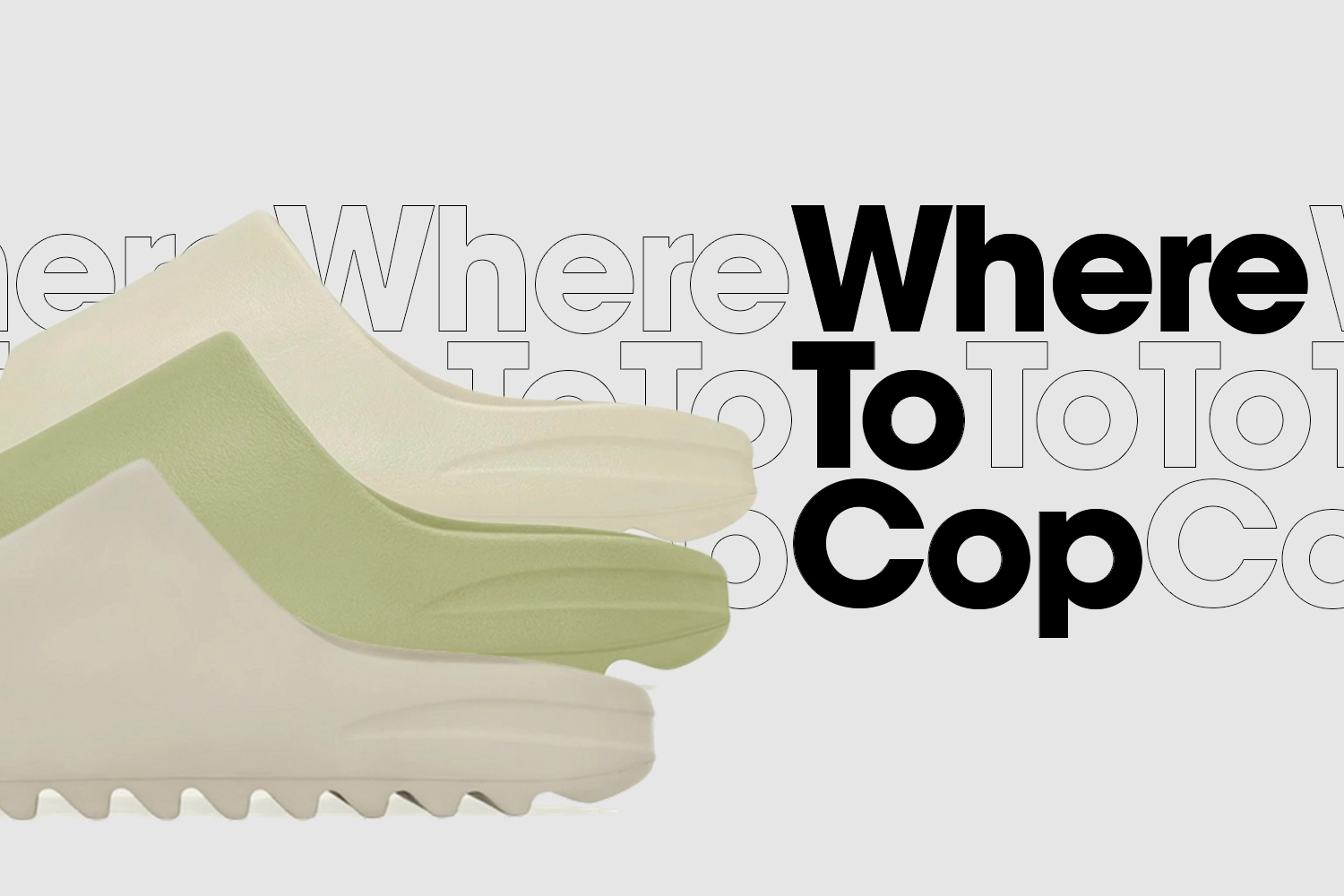 Where to cop: adidas Yeezy Slide &#8216;Resin&#8217;, &#8216;Bone&#8217; &#038; &#8216;Pure&#8217;