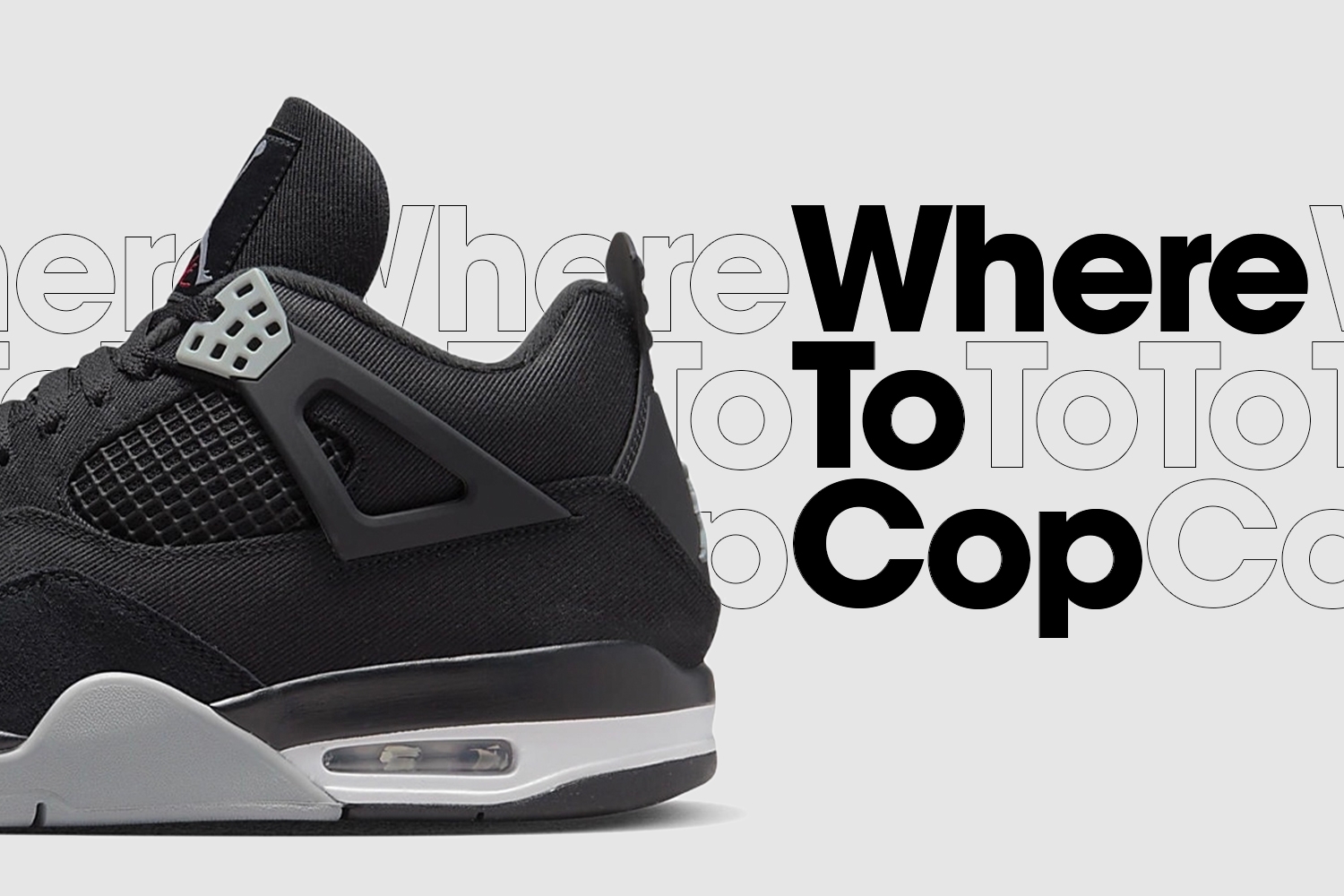 Where to cop: Air Jordan 4 Retro SE 'Black Canvas'