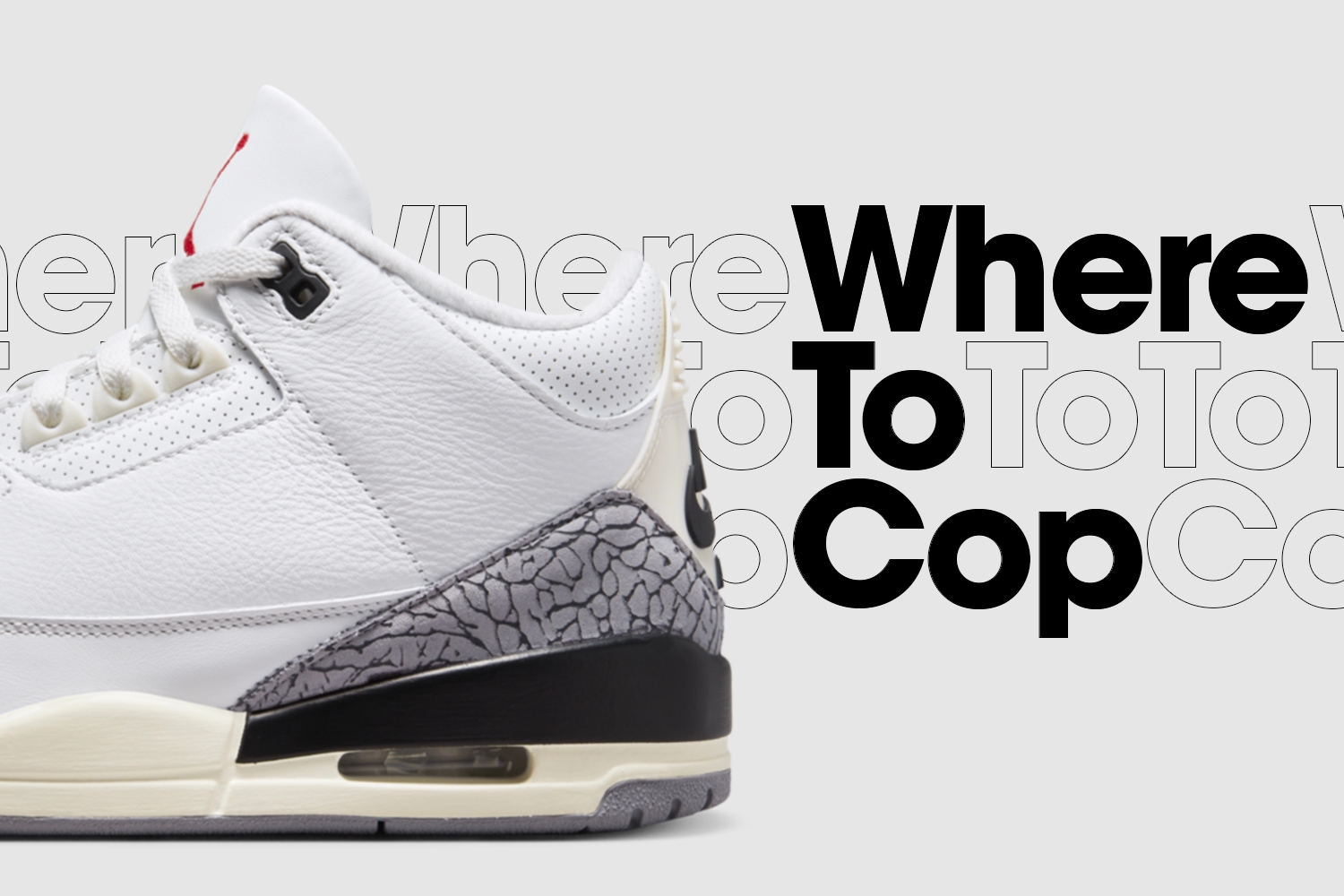 Where to cop: Air Jordan 3 Retro 'White Cement Reimagined'