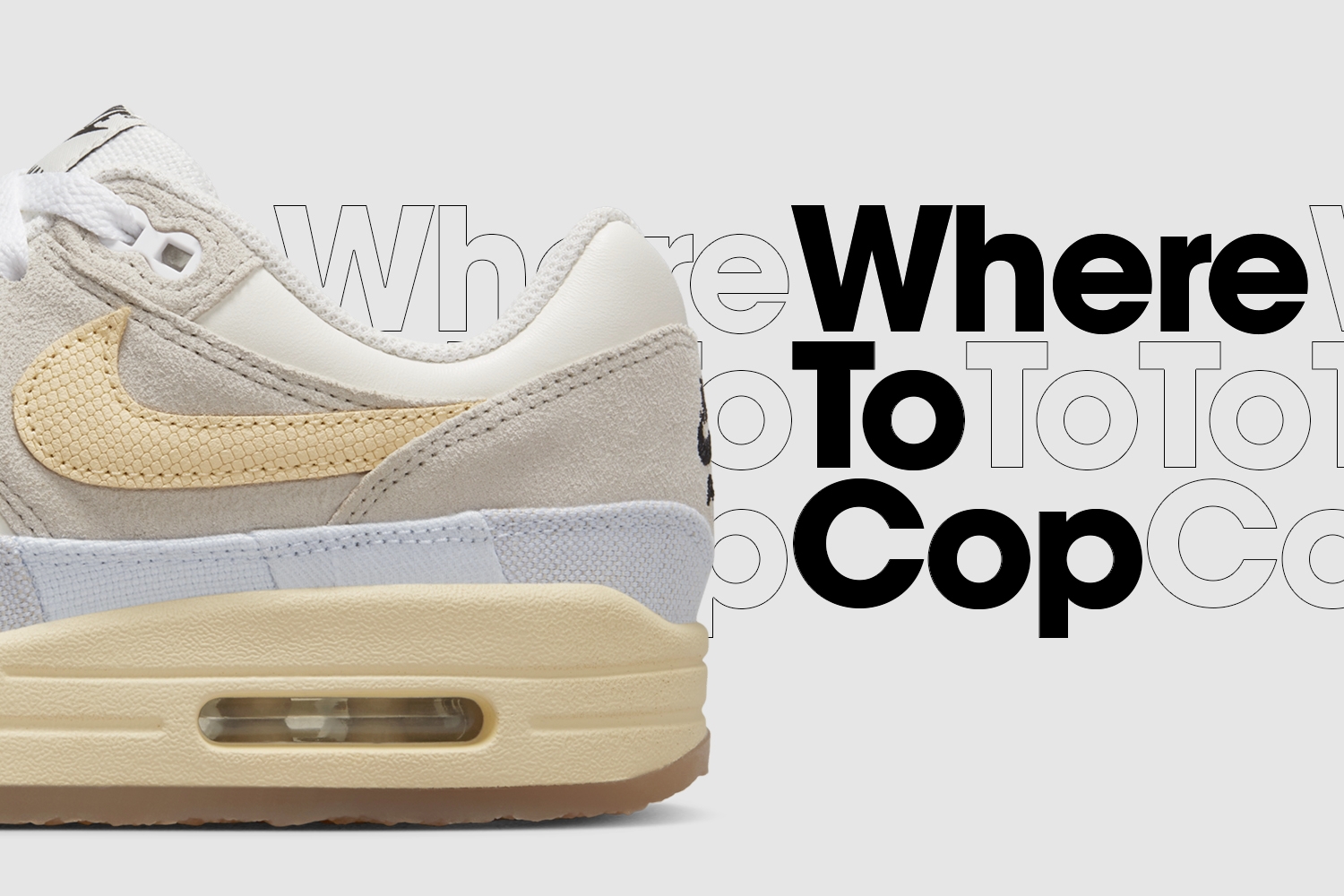 Where to cop: Nike Air Max 1 Crepe WMNS &#8216;Light Bone&#8217;