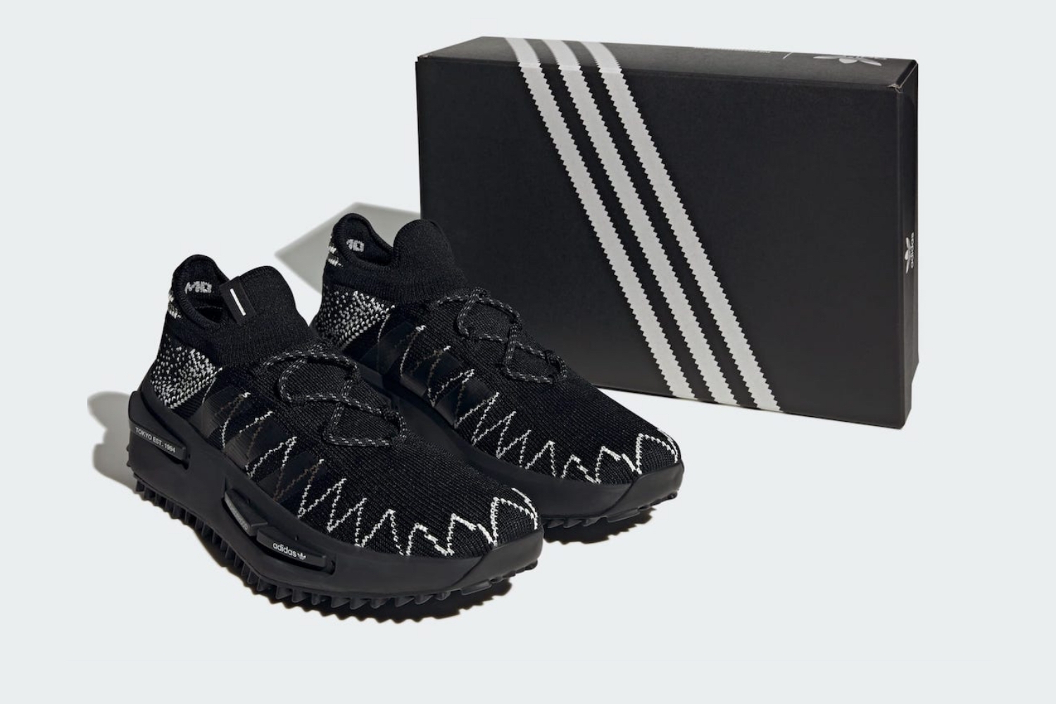 De NEIGHBORHOOD x adidas NMD_S1 Knit 'Core Black' release