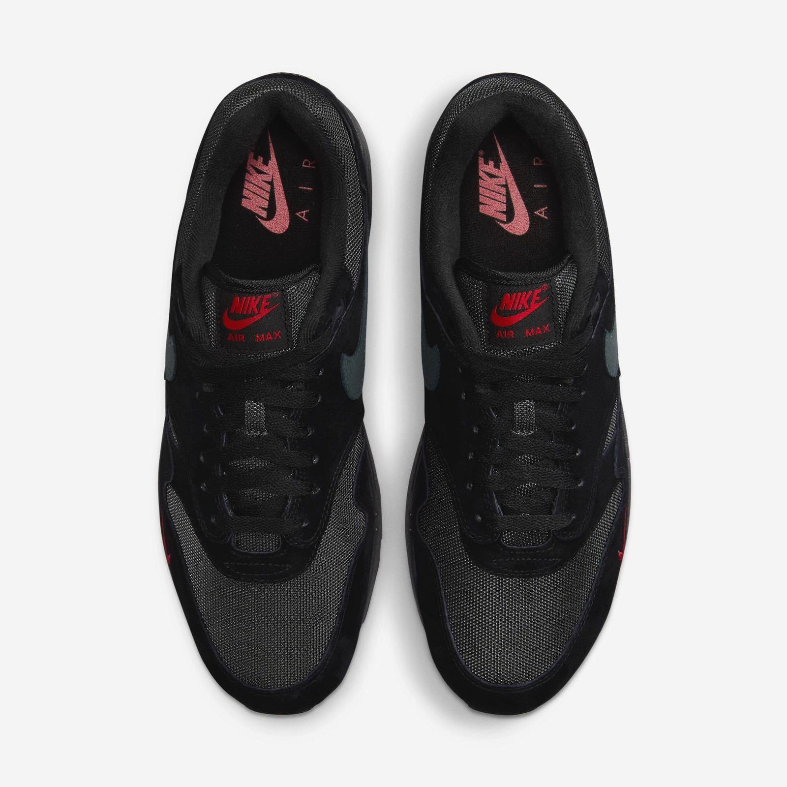 Nike Air Max 1 Black Grey Red bovenkant