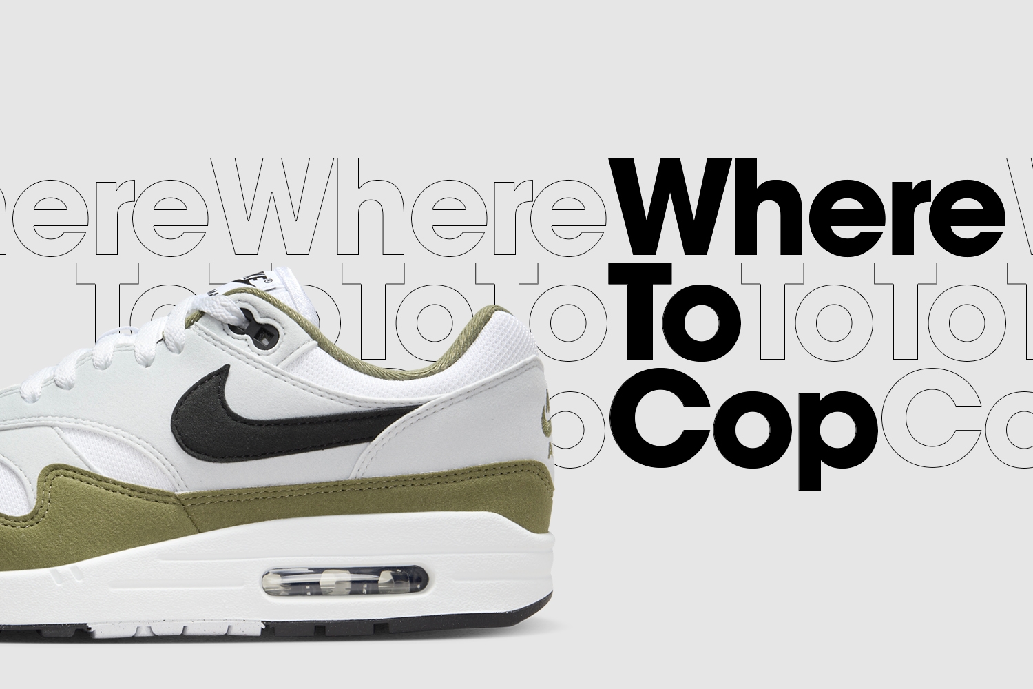 Where to cop: Nike Air Max 1 'Medium Olive'