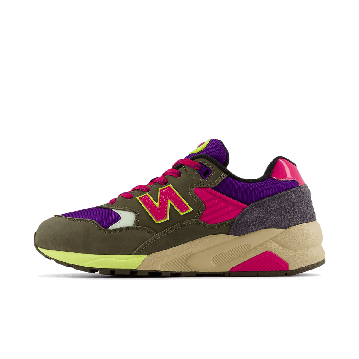 New Balance 580 'Olive & Pink' - Patent Pack