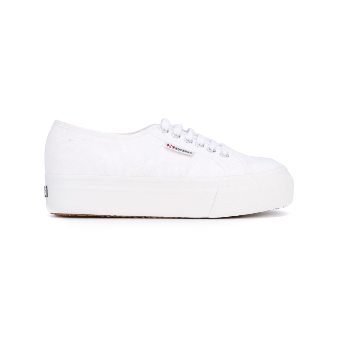 Superga veter plateausneakers - Wit 2790ACOTWLINEAUPANDDOWNS0001L0