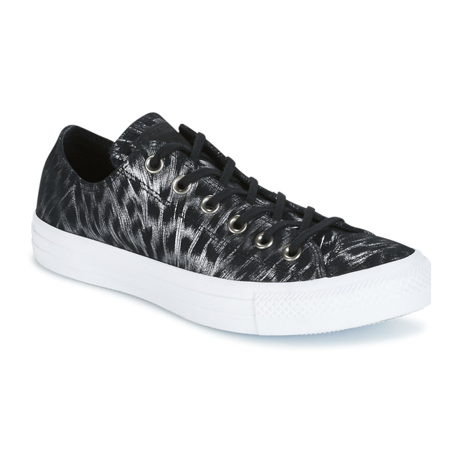 Converse CHUCK TAYLOR ALL STAR SHIMMER SUEDE OX BLACK/BLACK/WHITE 558000C