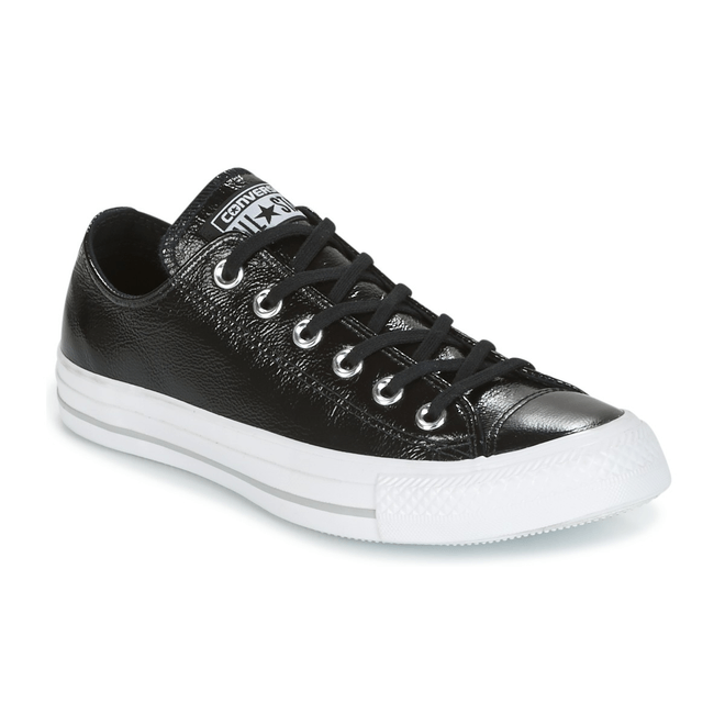 Converse CHUCK TAYLOR ALL STAR CRINKLED PATENT LEATHER OX BLACK/BLACK/WHI 558002C