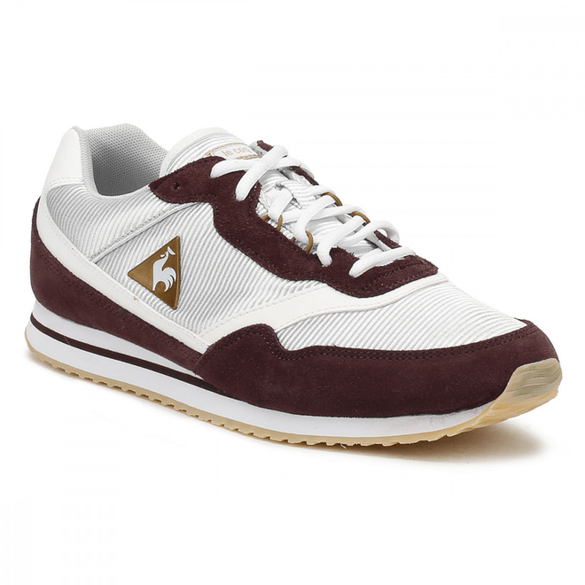Le Coq Sportif Womens Fudge/ Old Brass Louise Suede Trainers 1810125
