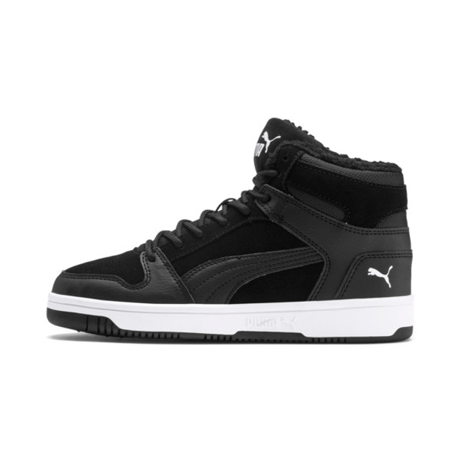 Puma Rebound Lay Up Fur Sd Youth Trainers 370497_01