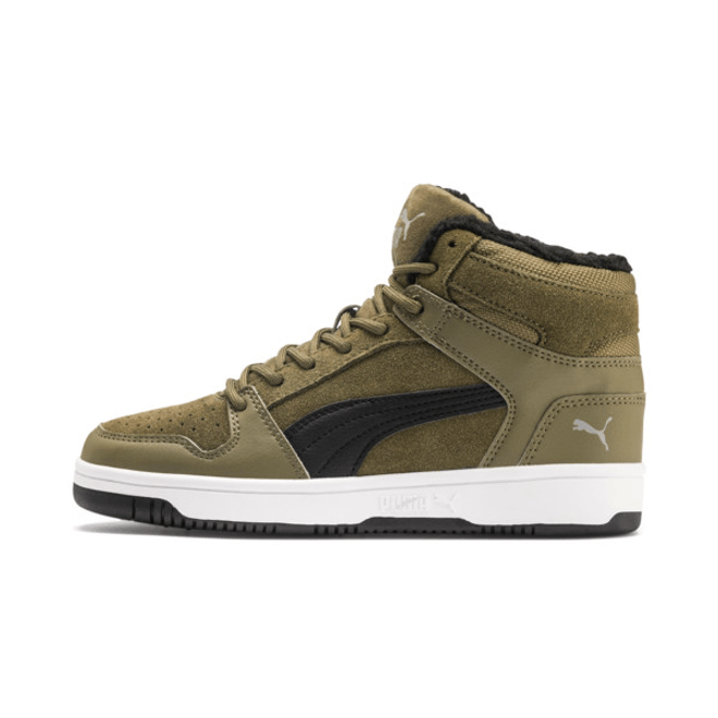 Puma Rebound Lay Up Fur Sd Youth Trainers 370497_02