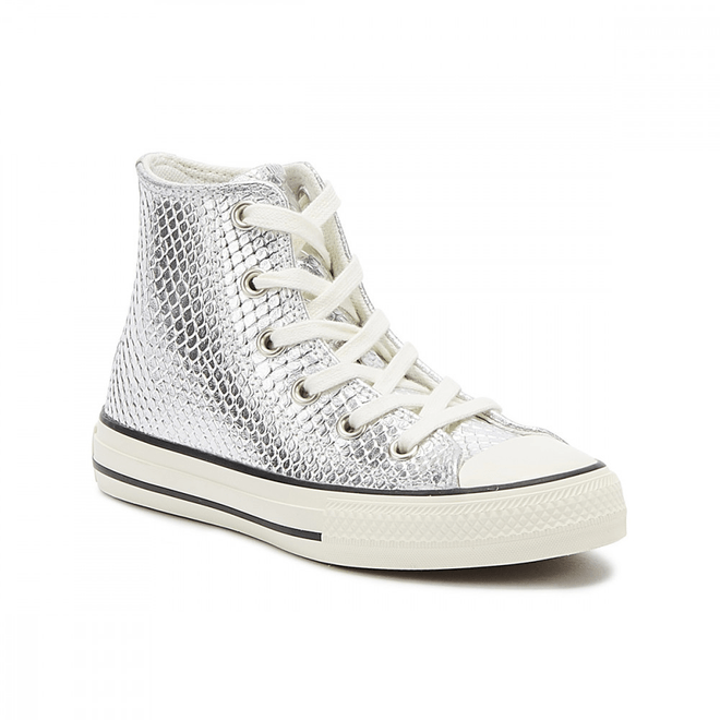 Converse Chuck Taylor All Star Youth Silver Hi Trainers 665834C