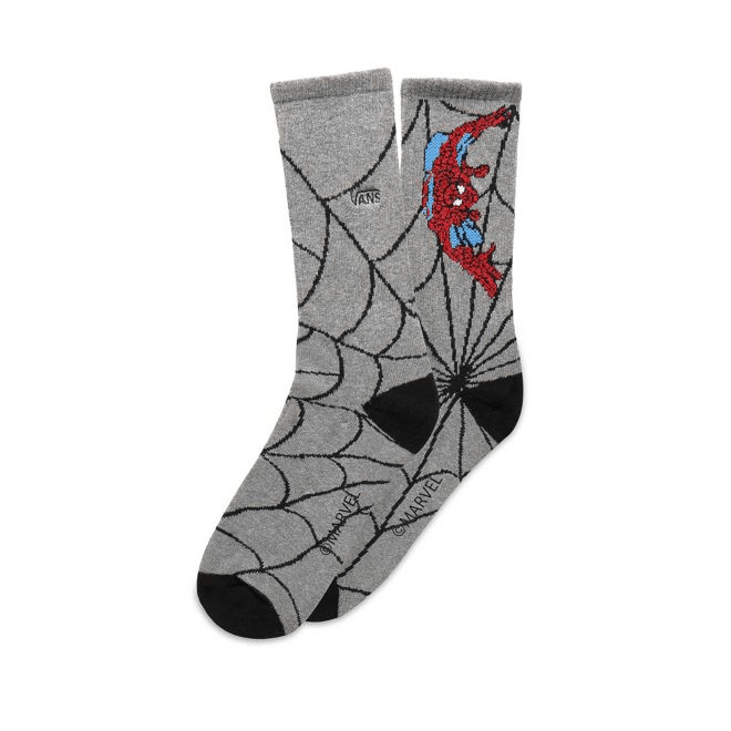 Vans Marvel Spiderman Crew-sock Heather Grey  VN0A3HMSHTG