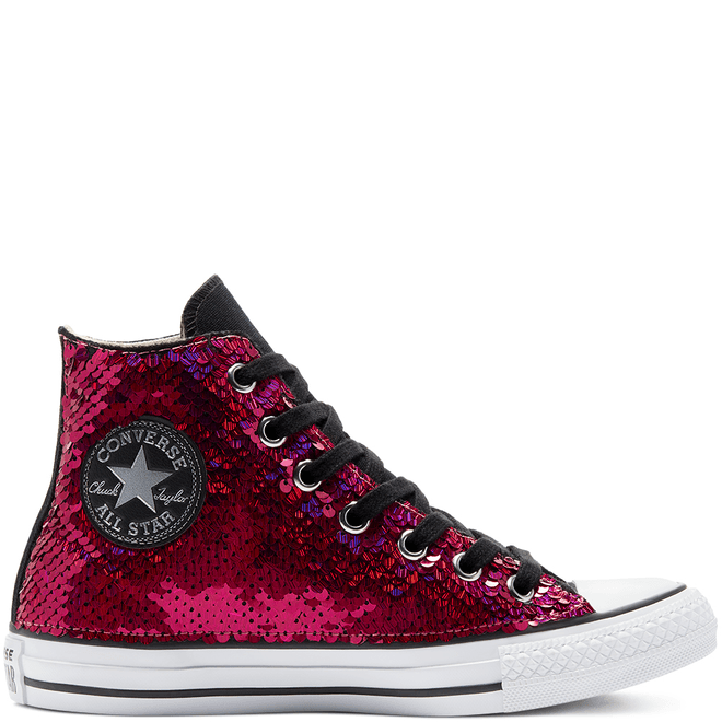 Purple & Silver Sequins Chuck Taylor All Star High Top 169931C