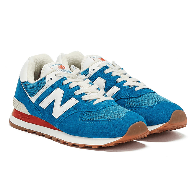 New Balance 574 Mens Blue / Red Trainers ML574HC2